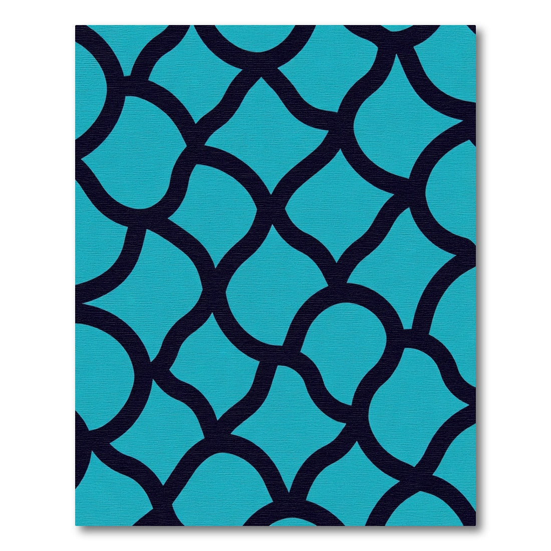 Aqua Lattice Contemporary Lattice Rug