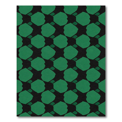 Emerald Geometric Mosaic Rug