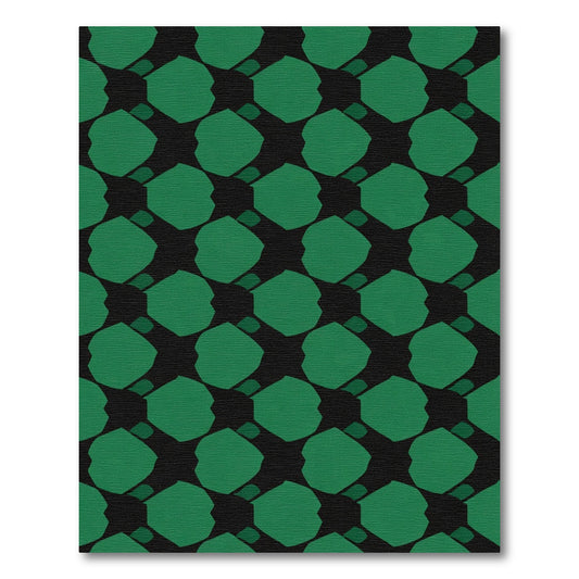 Emerald Geometric Mosaic Rug