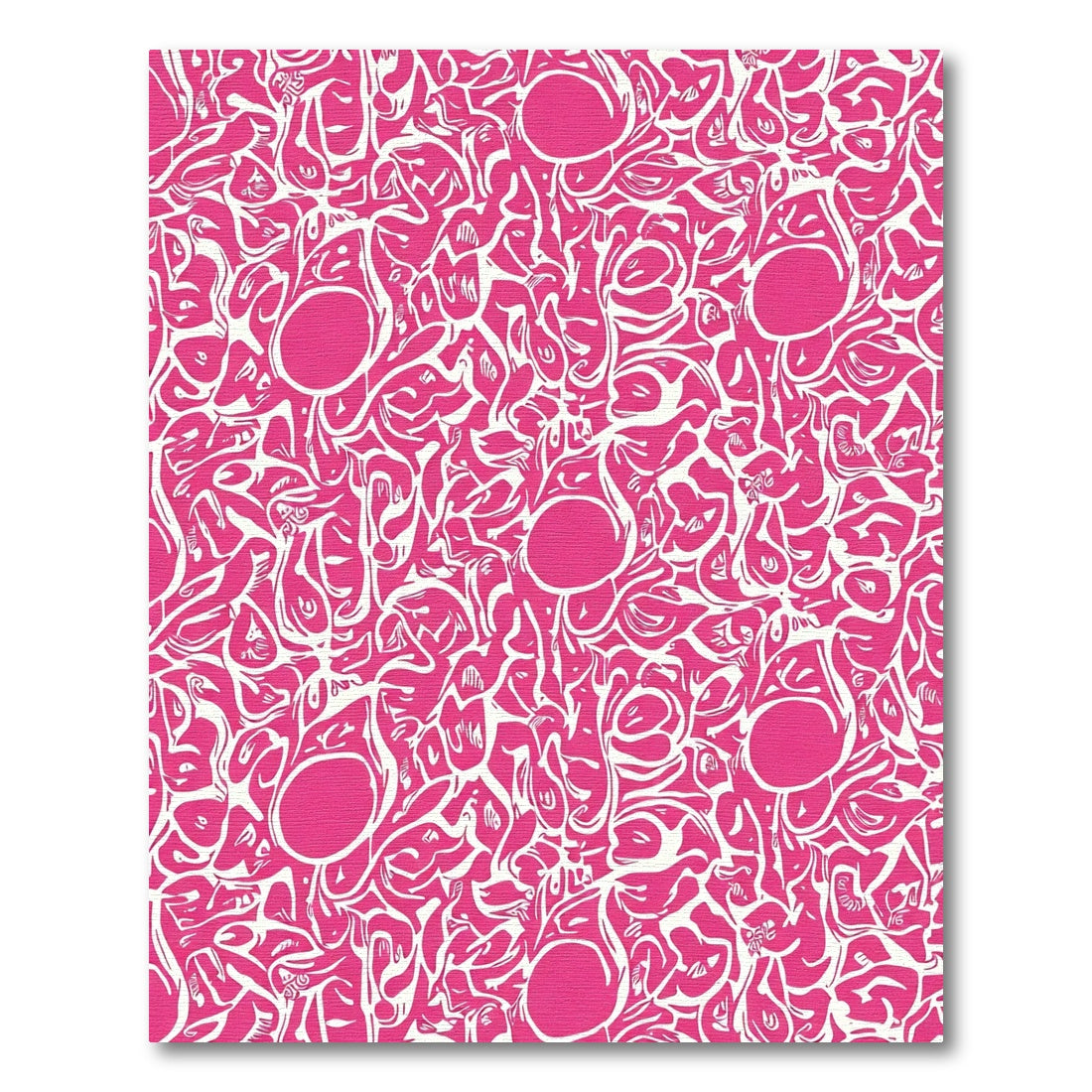 Vibrant Pink Organic Swirl Rug