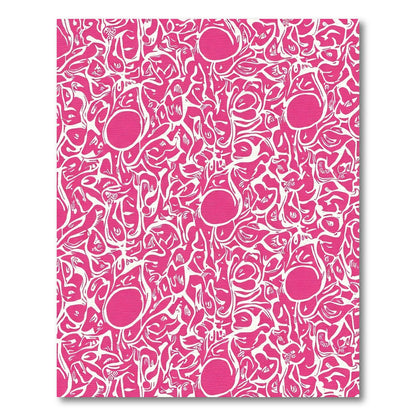 Vibrant Pink Organic Swirl Rug