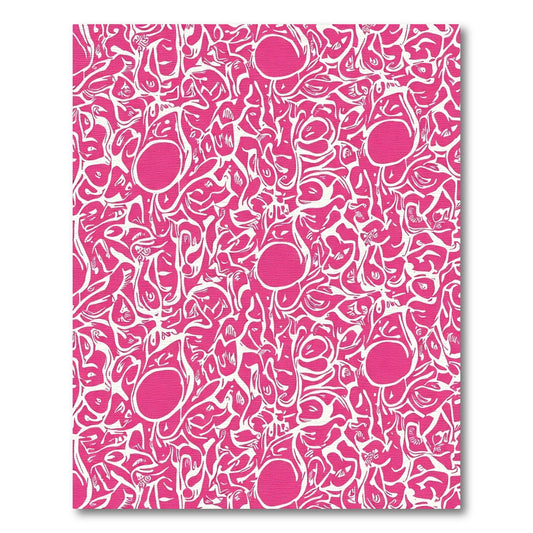 Vibrant Pink Organic Swirl Rug