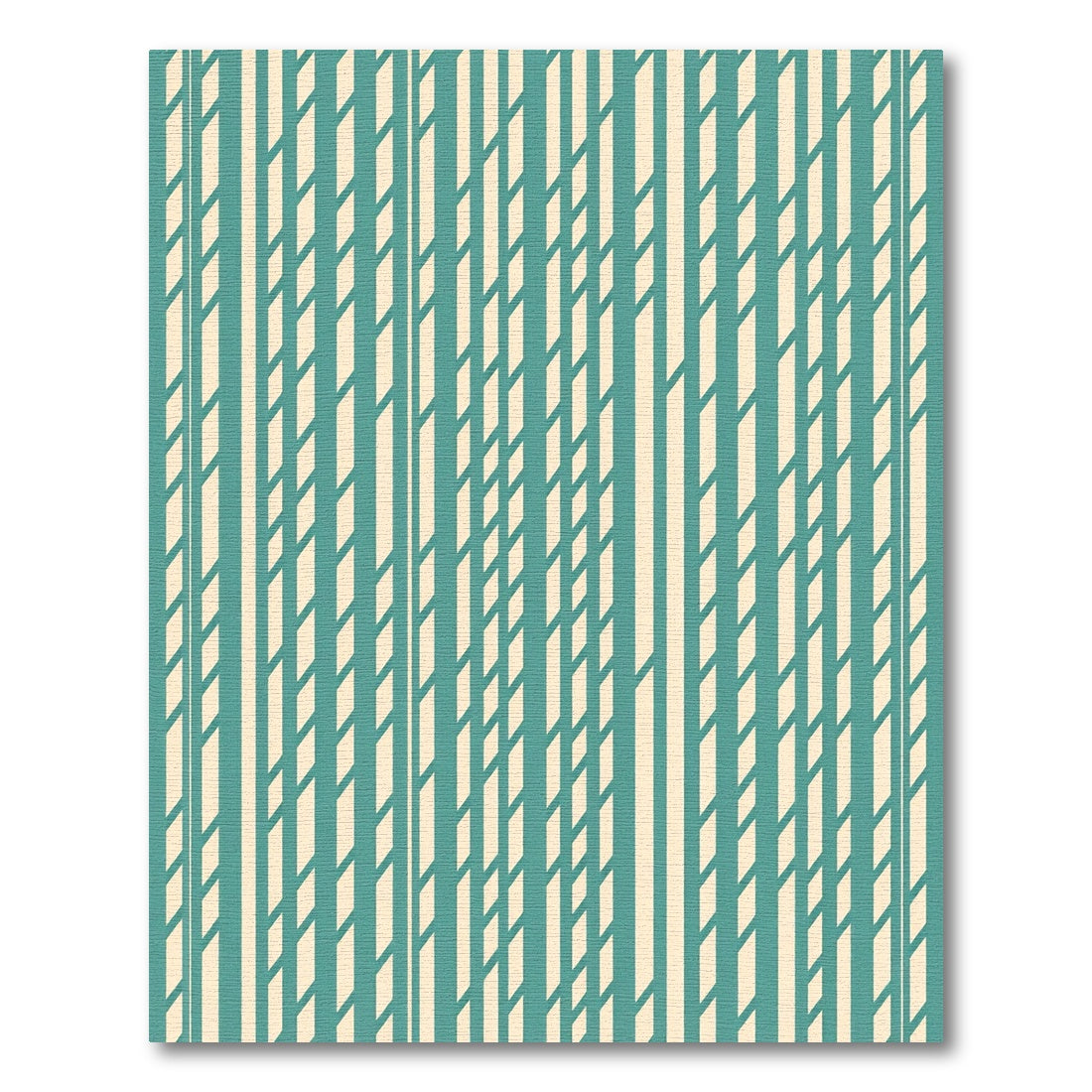 Aqua Beige Vertical Weave Rug