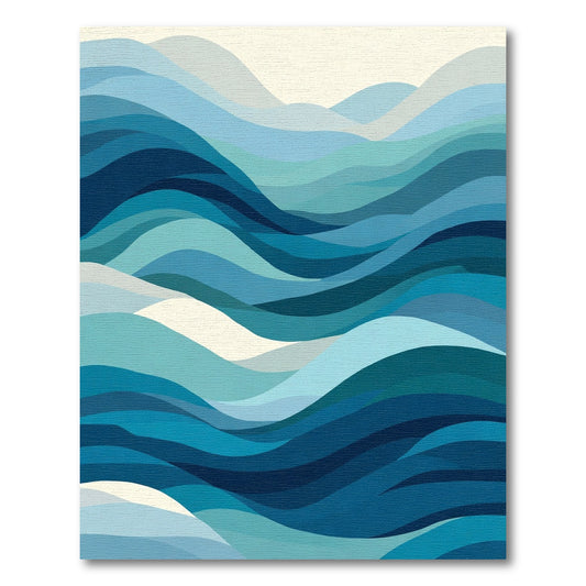 Oceanic Wave Abstract Rippling Rug