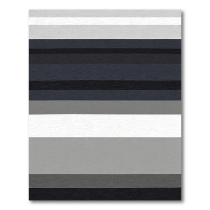 Gradient Gray Horizontal Stripe Rug