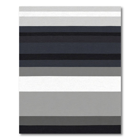 Gradient Gray Horizontal Stripe Rug