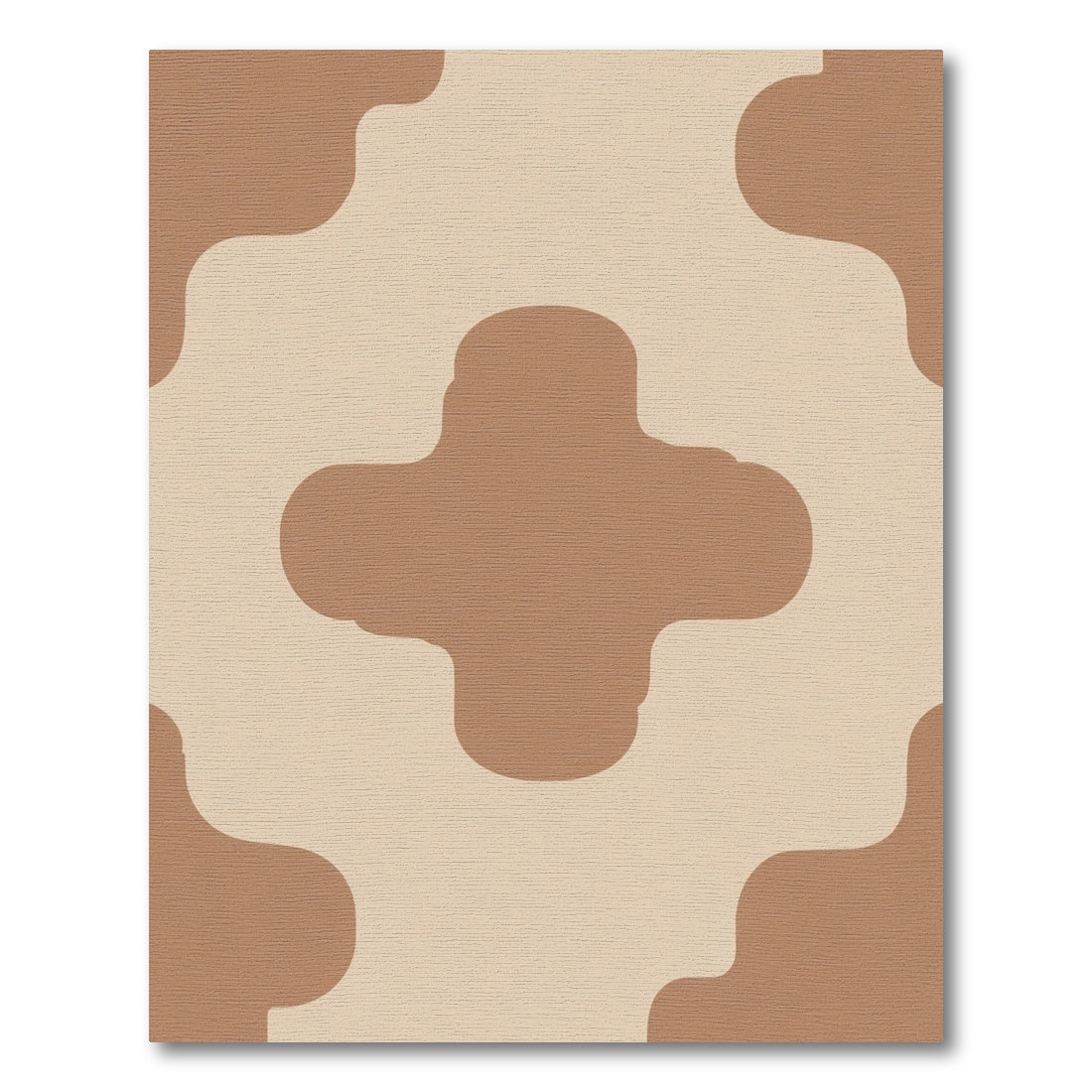 Sandy Beige Abstract Swirl Rug
