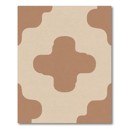 Sandy Beige Abstract Swirl Rug