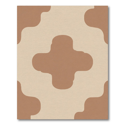 Sandy Beige Abstract Swirl Rug