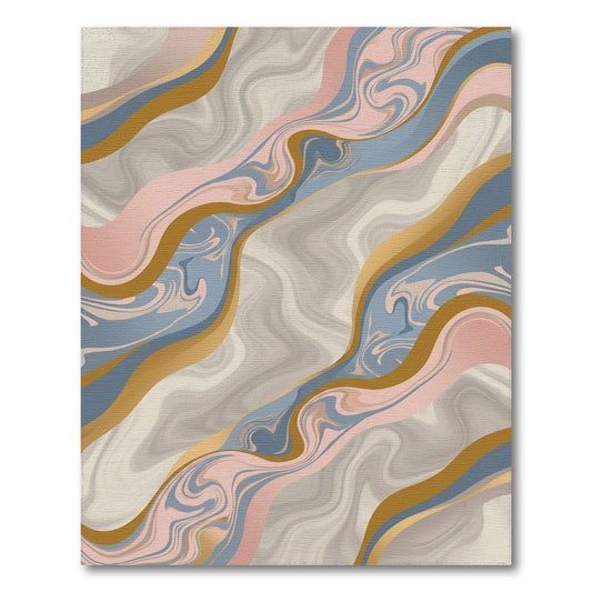 Beige Abstract Swirl Area Rug