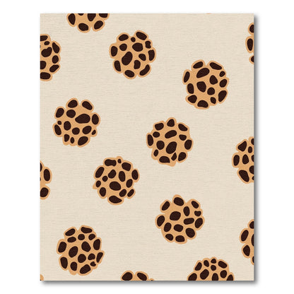 Tan Brown Blob Cluster Rug