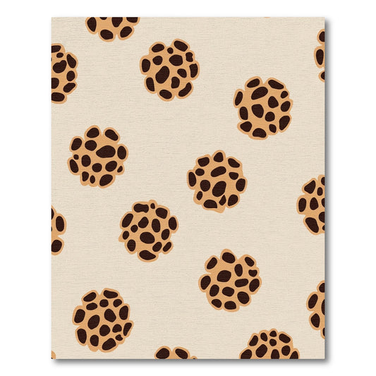 Tan Brown Blob Cluster Rug