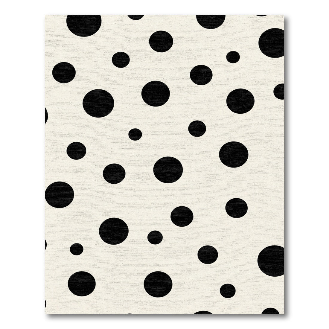 Cream Black Polka Dot Scatter Rug