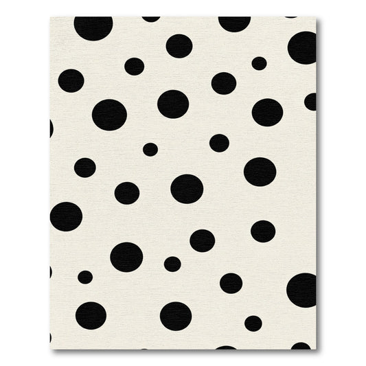 Cream Black Polka Dot Scatter Rug