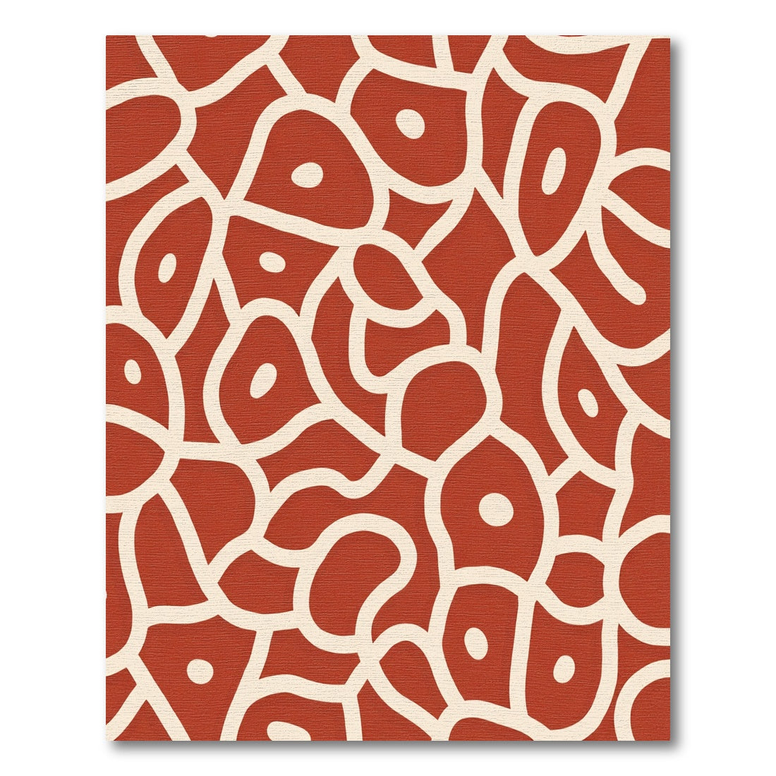 Terracotta Organic Abstract Shapes Rug