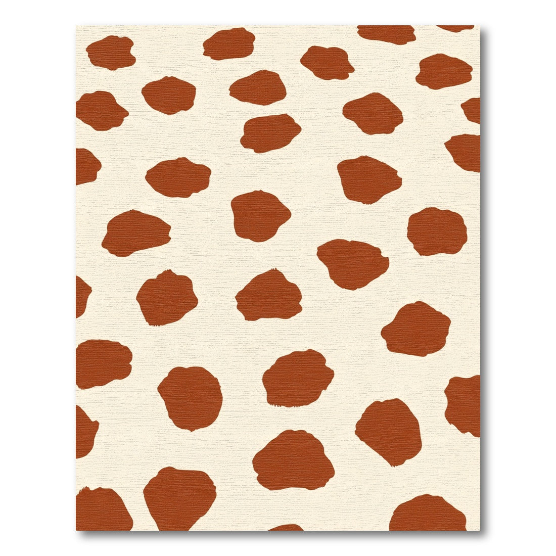 Cream Brown Animal Spots Rug Display Rug