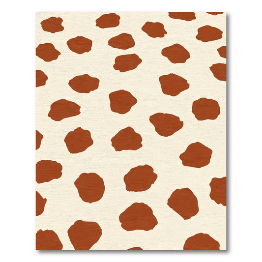 Cream Brown Animal Spots Rug Display Rug