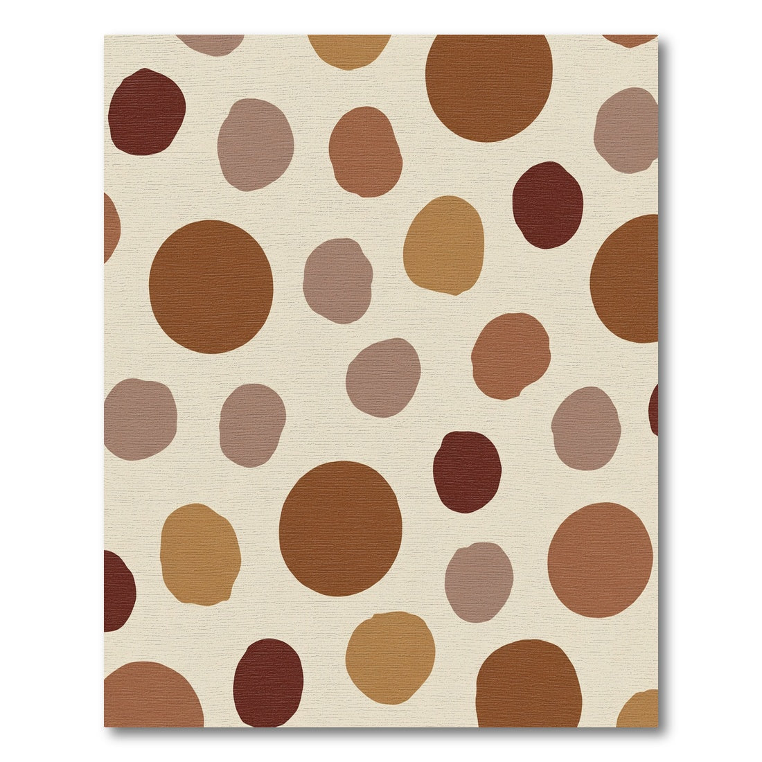 Earthy Circles Abstract Composition Rug