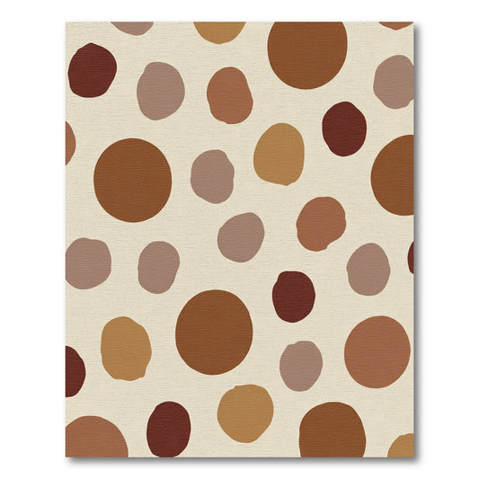 Earthy Circles Abstract Composition Rug