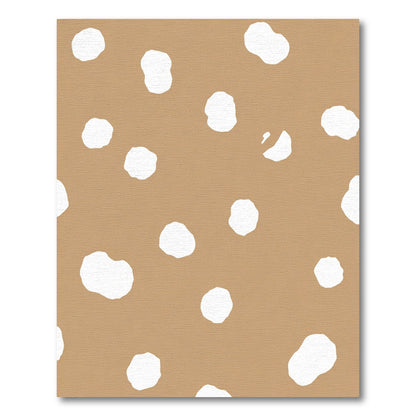 Tan White Organic Dot Arrangement Rug