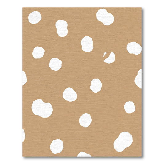 Tan White Organic Dot Arrangement Rug