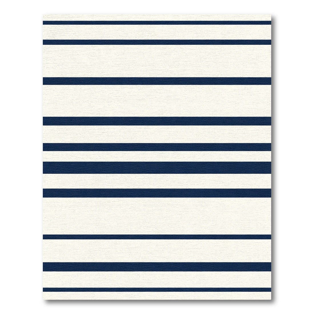 Classic Navy Cream Horizontal Stripes Rug