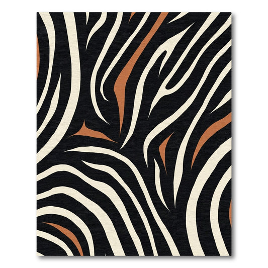 Zebra Stripe Black Cream Tussock Rug