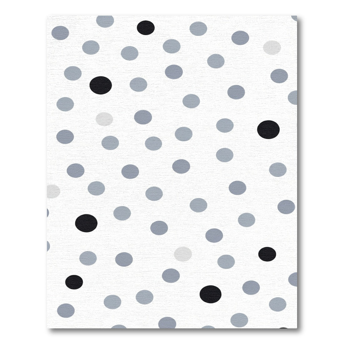 Gray Blue Black Polka Dot Scatter Rug