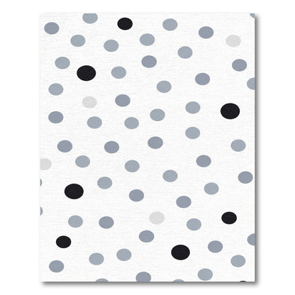 Gray Blue Black Polka Dot Scatter Rug