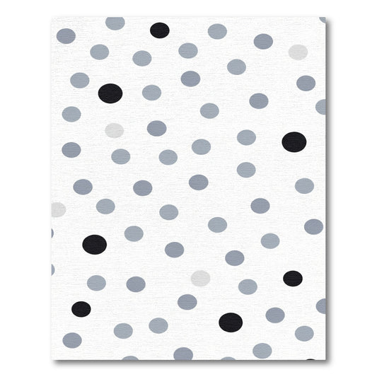 Gray Blue Black Polka Dot Scatter Rug