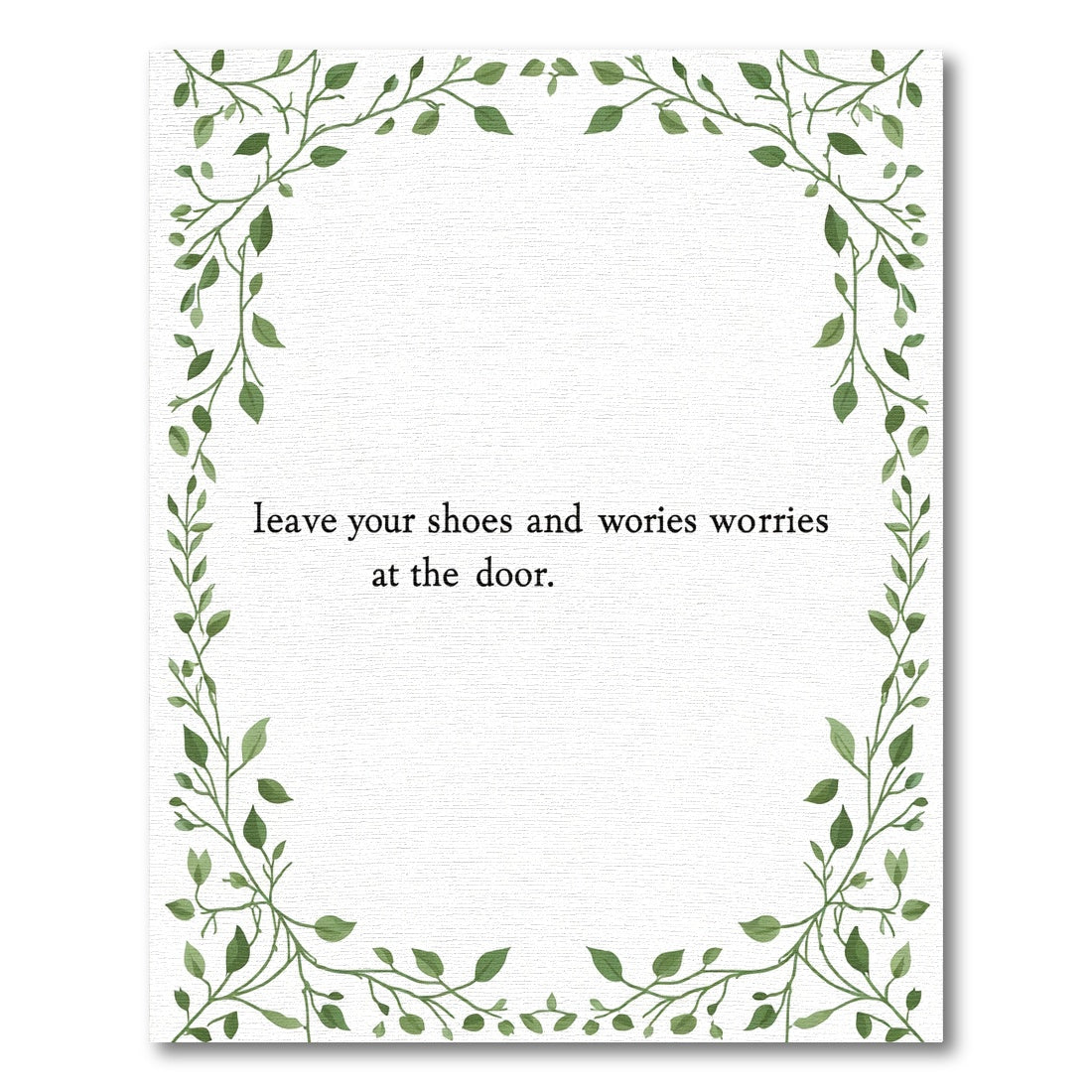 Green Vine Border Folia Greeting Card Rug