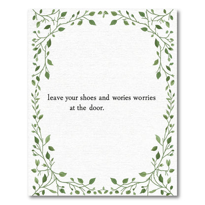 Green Vine Border Folia Greeting Card Rug