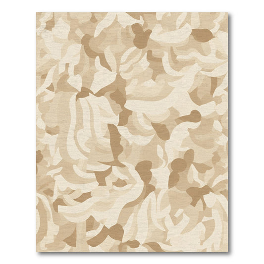 Neutral Abstract Swirl Composition Rug
