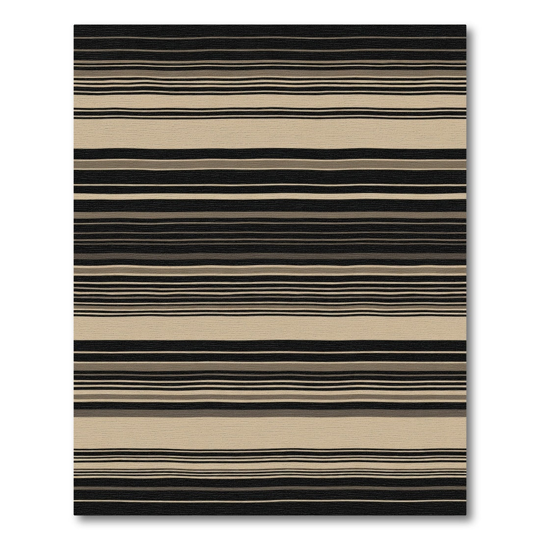 Modern Neutral Earthy Stripe Rug