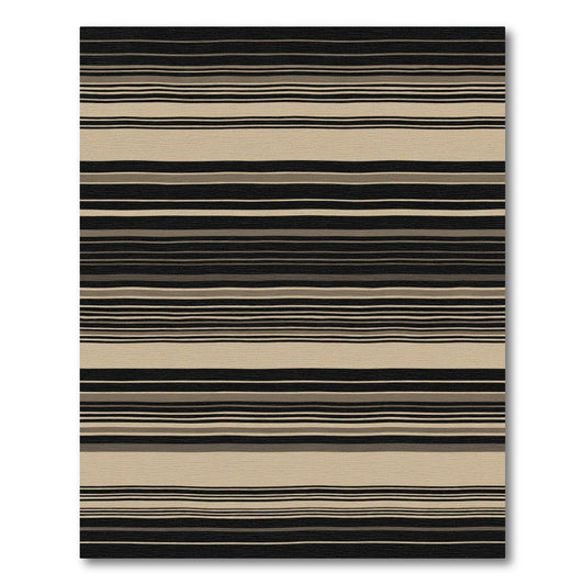 Modern Neutral Earthy Stripe Rug