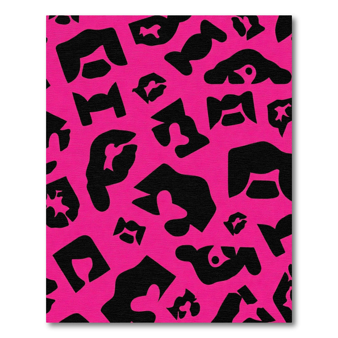 Hot Pink Black Wild Spots Rug