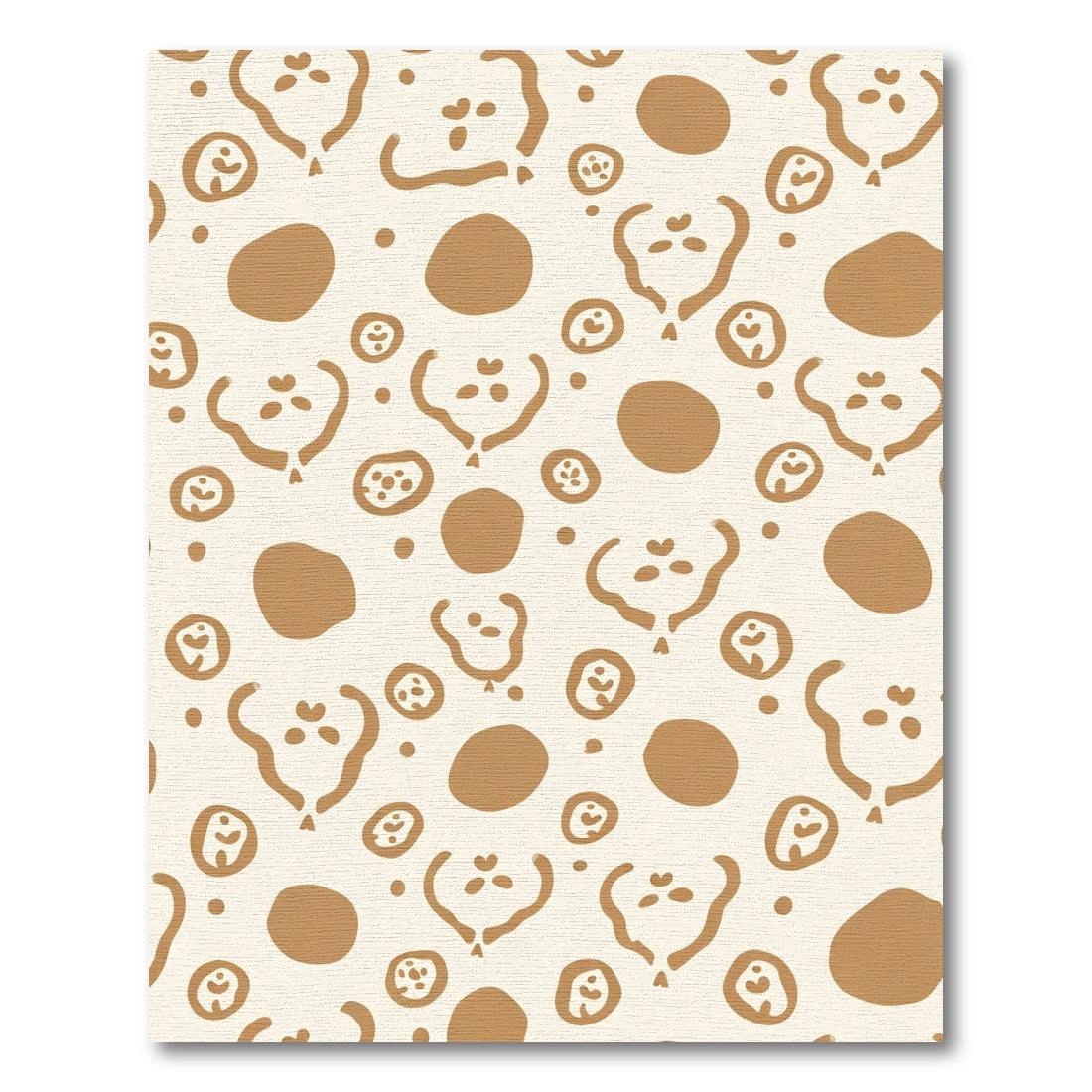Caramel Figures And Circles Rug