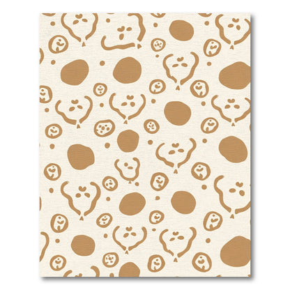 Caramel Figures And Circles Rug