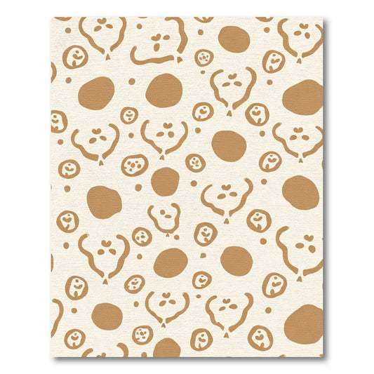 Caramel Figures And Circles Rug