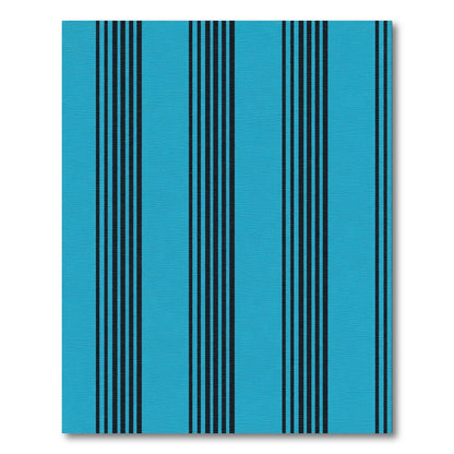 Turquoise Black Stripe Classic Rug