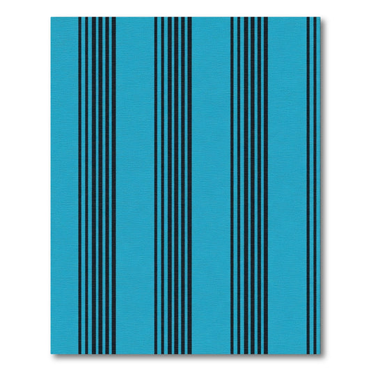 Turquoise Black Stripe Classic Rug