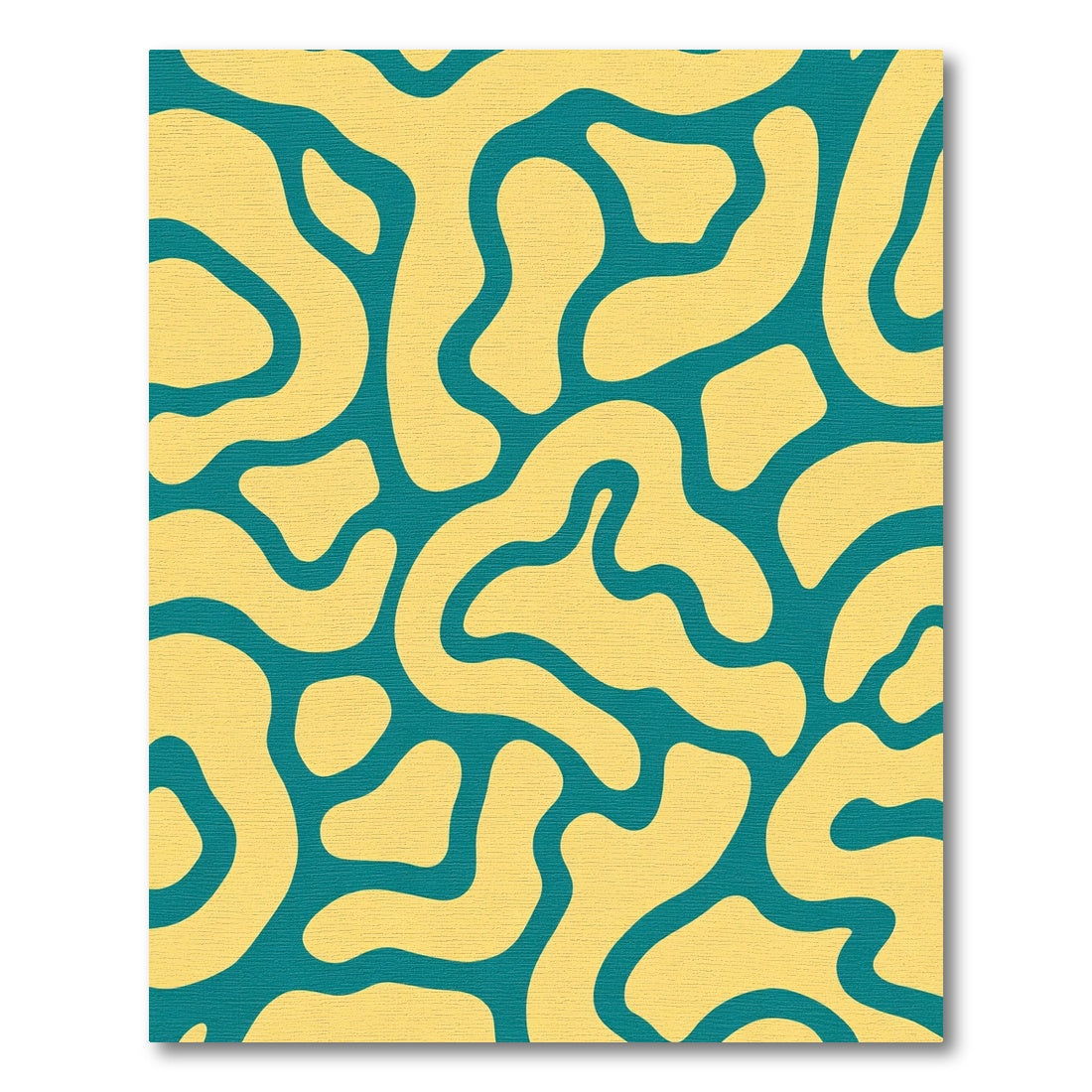 Teal Yellow Organic Flow Rug