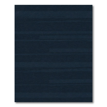 Deep Navy Horizontal Glitch Stripe Rug
