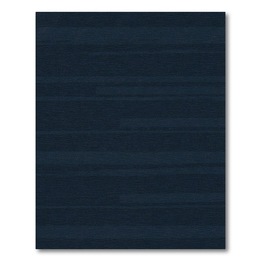 Deep Navy Horizontal Glitch Stripe Rug