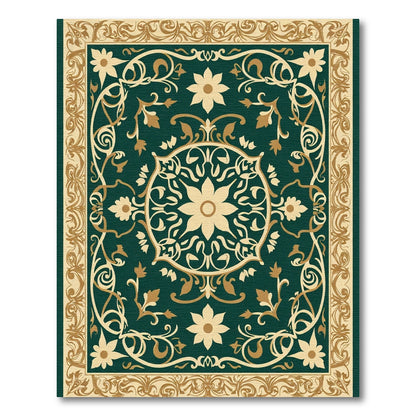 Deep Forest Flourish Bloom Rug