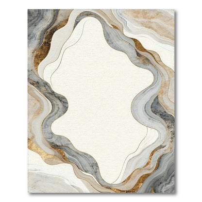 Neutral Marble Swirl Area Rug