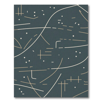 Blue Teal Geometric Modern Area Rug