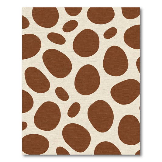 Cream Brown Organic Shapes Rug