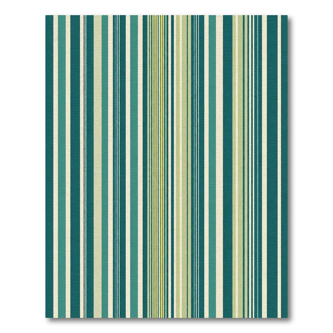 Teal Cream Khaki Striped Variation Rug