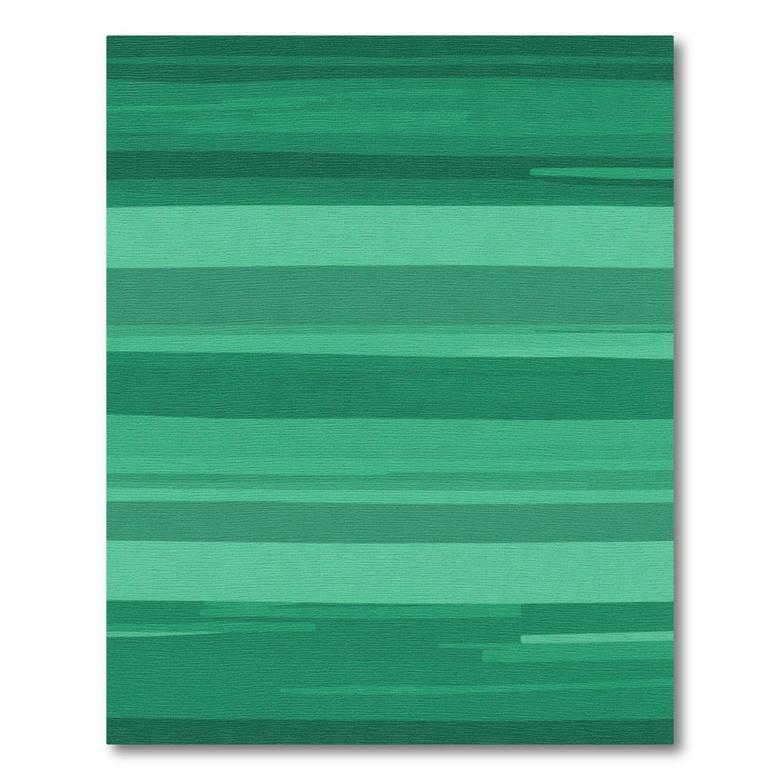 Emerald Green Horizontal Stripe Rug